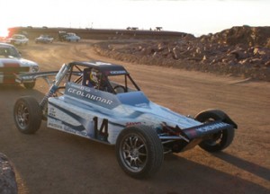 Yokohama Rubber's EV Buggy on its way to Pike's Peak summit.