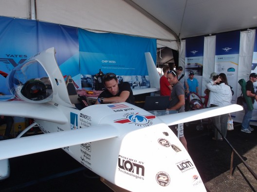 Chip Yates inspects Long-ESA after Saturday's record flight