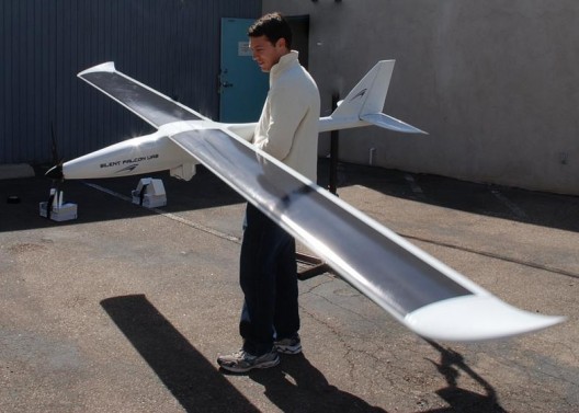 Portability and lightness of Silent Falcon are readily apparent here.  Wings detach and entire craft with control system fits in a large case