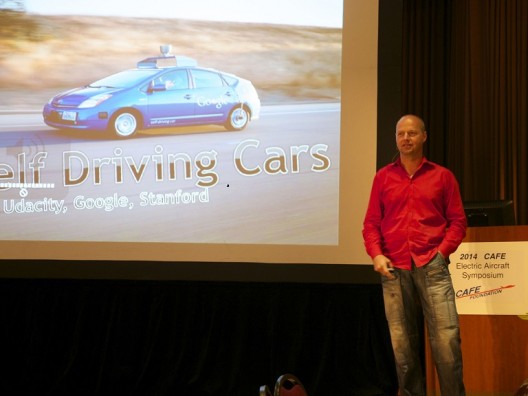 Sebastian Thrun sharing his accomplishments at EAS VIII