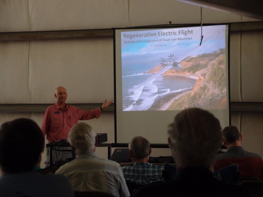 Phil Barnes unveils his latest iteration of his Regenosaur at the ESA Western Workshop