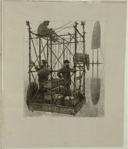 First in electric flight: Tissandier Brothers fly their Siemens motor-powered aerostat in 1883